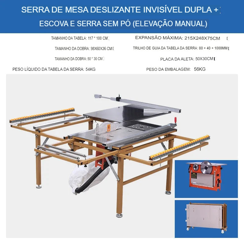 Serra de Mesa Push SY-80  Multi-Funcional Dobrável