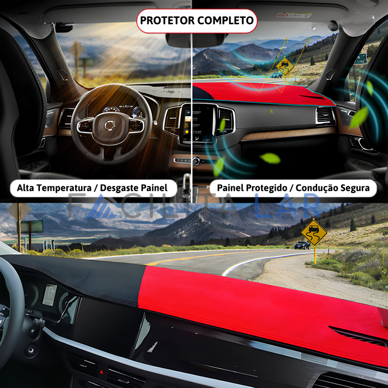 Kit de Protetor de Painel Sob Medida de Luxo - Conforto e Estilo Exclusivo para seu Carro