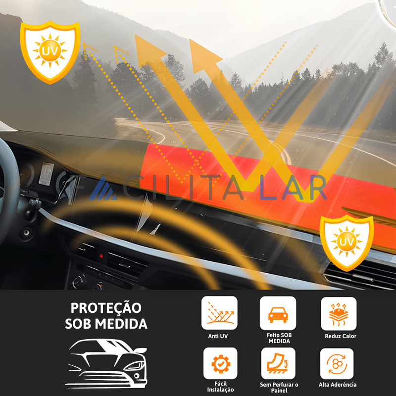 Kit de Protetor de Painel Sob Medida de Luxo - Conforto e Estilo Exclusivo para seu Carro