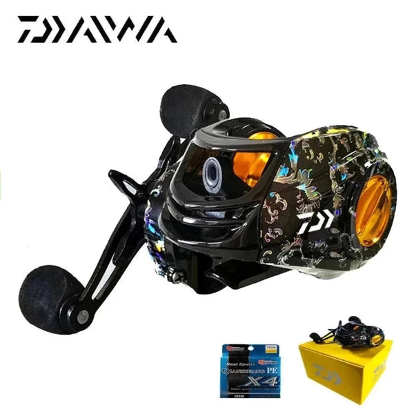 Carretilha de Pesca Daiwa 7.2:1 Anti Cabeleira + Linha de Pesca Mutlifilamento + Brinde Exclusivo