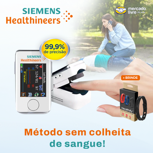 (Lançamento) Medidor a Laser Não Invasivo GlicoMax Siemens  [PRECISÃO DE 99,9%] + Brinde Pulseira Reguladora de Glicose