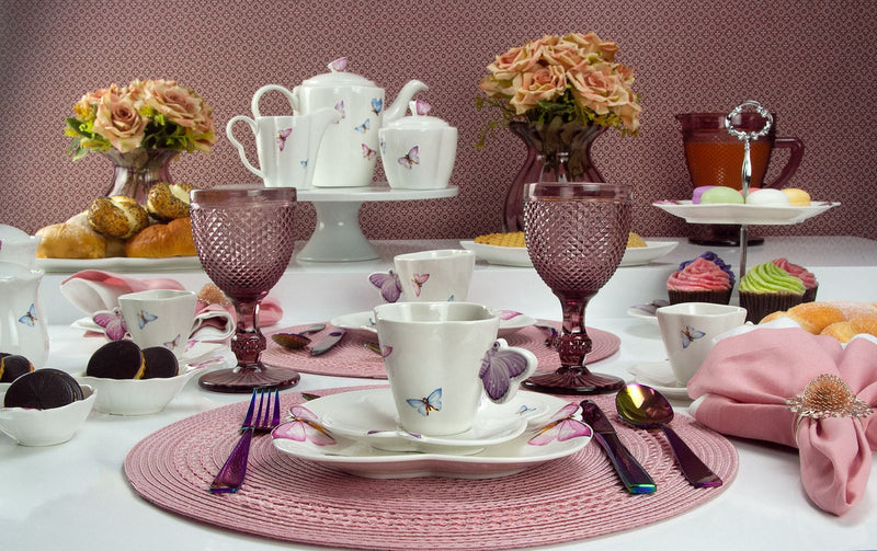 Conjunto porcelana borboletas Wolff