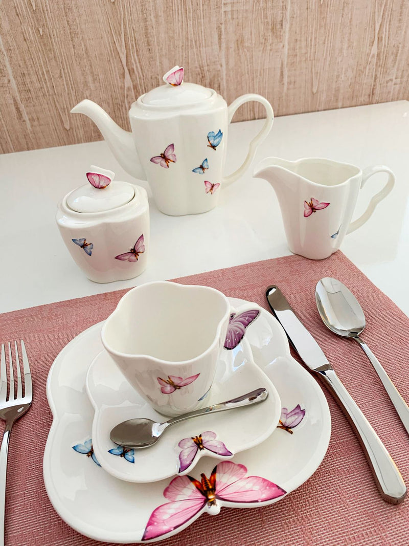 Conjunto porcelana borboletas Wolff