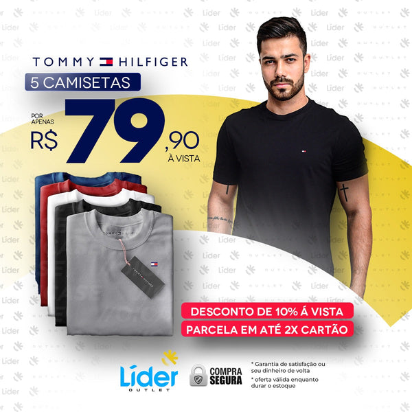 Compre 03 LEVE 05 Camisetas Tommy Regular Fit 100% Cottom [ULTIMO DIA DE PROMOÇÃO]