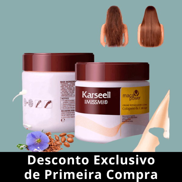 [MEGA OFERTA PRE BLACK FRIDAY ] Máscara de Colágeno Karseell - Seu Cabelo 100% Mais Radiante e sem Frizz