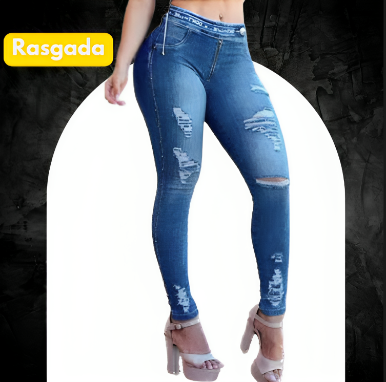 Kit 6 Calças Jeans Modeladoras + Cinto Fivela Argola Dupla de Brinde